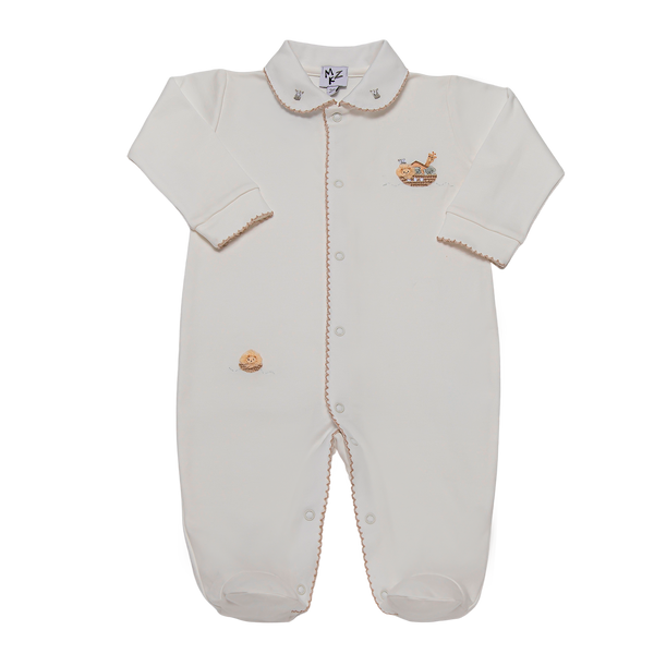 Baby Animal Friends Open Front Pima Jumpsuit