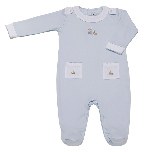 Baby Beach Boy Pima Pocket Jumpsuit
