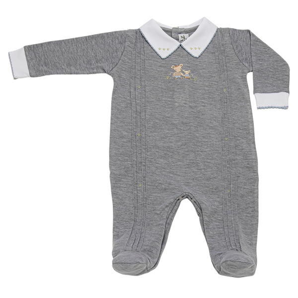 Baby Boy Family Mouse Pima Open Back Jumpsuit