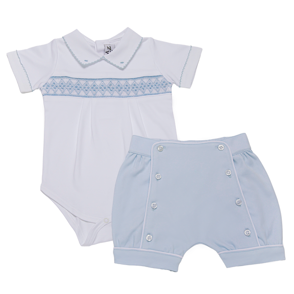Baby Points Smock Pima Body and Shorts