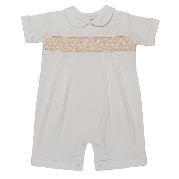 Baby Cream Basic Smock Romper