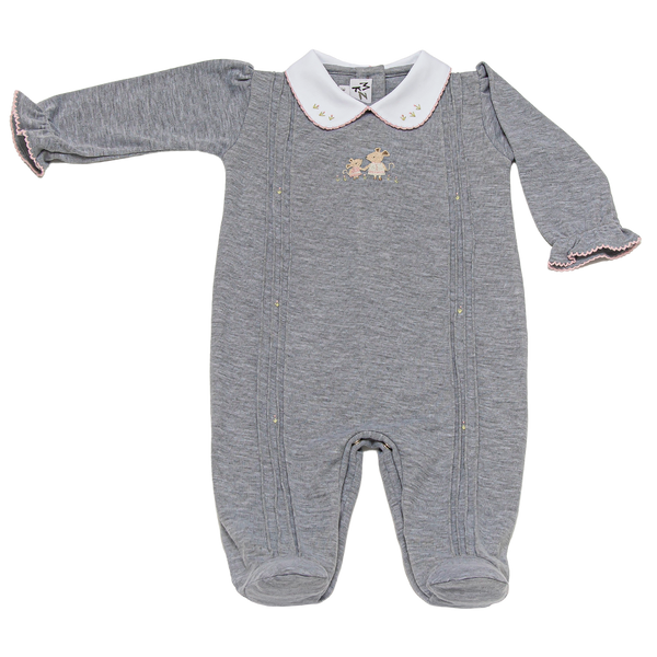 Baby Girl Family Mouse Pima Open Back Jumpsuit