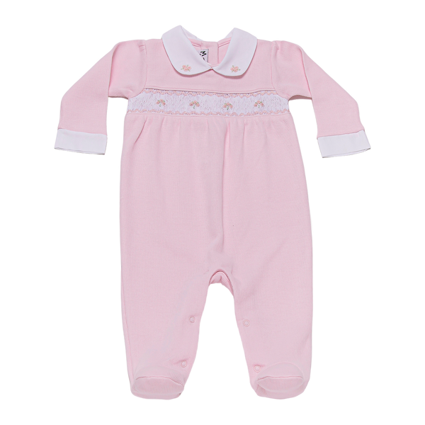 Baby Flowers Girl Jacquard Luxury Pima Jumpsuit