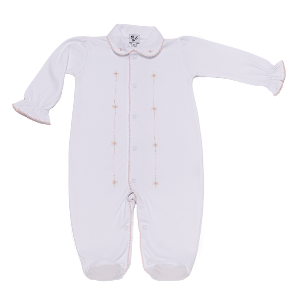 Baby Line Roses Open Front Pima Jumpsuit