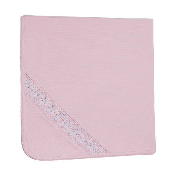Baby Rose Jacquard Luxury Smock Pima Blanket