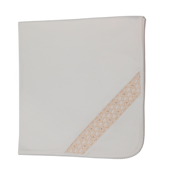 Baby Plain Cream Smock Blanket