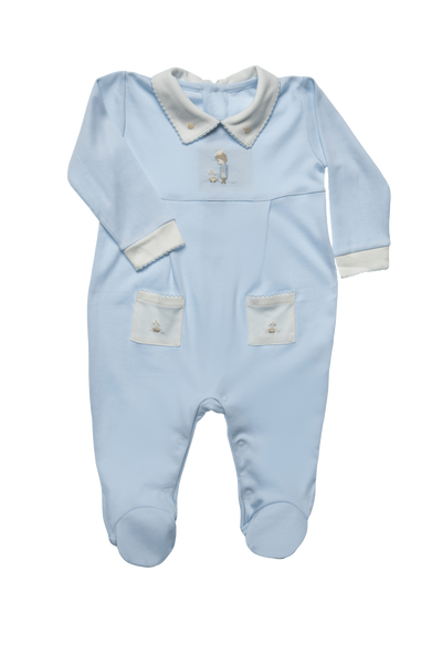 Baby Prince Open Back Double Pocket Basic Collar Pima Jumpsuit